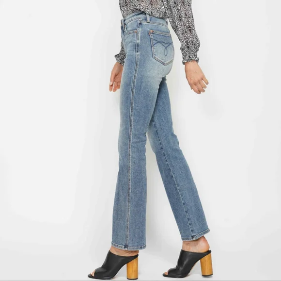 Judy Blue Tummy Control High-Rise Slim Bootcut Regular Inseam Jeans Denim Pants - Picture 10 of 16